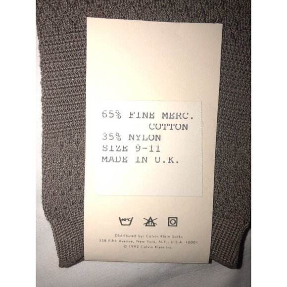 Large Socks 2 Pair Calvin Klein Two Left Feet Flamingos Blue Striped Brown NWT - Picture 3 of 6